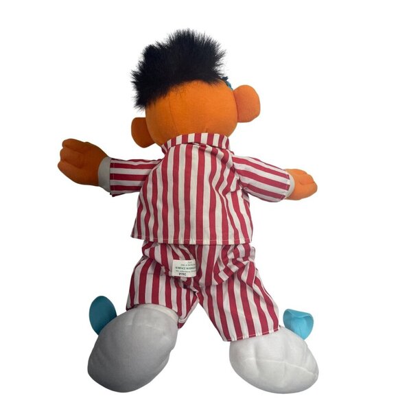 Sing Snore Ernie Plush Sesame Street Pajamas Red White Striped Sleepwear 16" - Picture 3 of 5